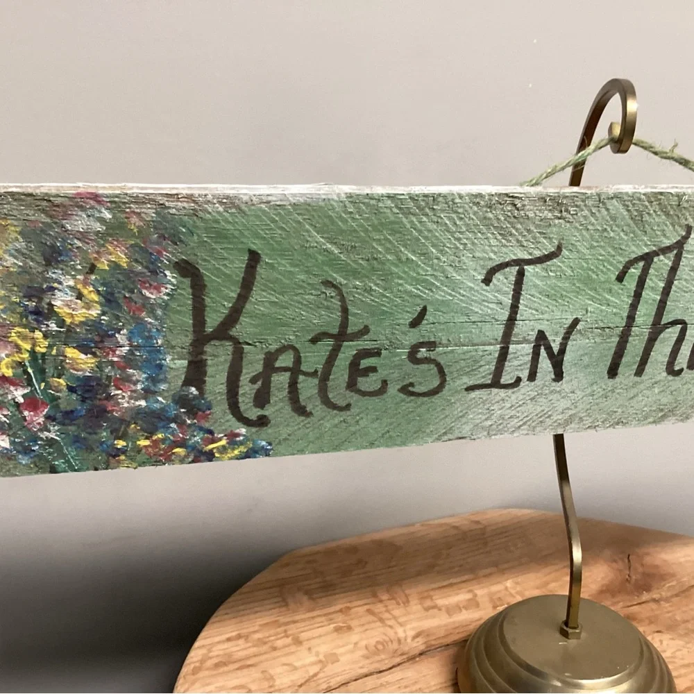 🟢 Vintage - Solid Wood Crafted Sign for “Kate” - Great Gift Idea - Handmade - Picture 3 of 11